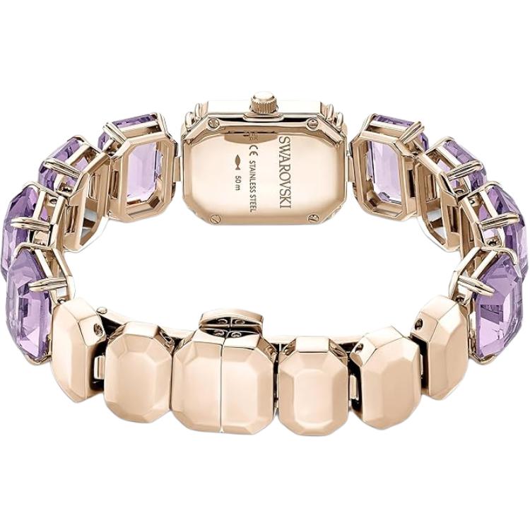 Swarovski Millenia Jewelry Series Watch Quartz Movement Stainless Steel Strap 30Mm Purple Dial 50M Water Resistant Women Watches 5722364