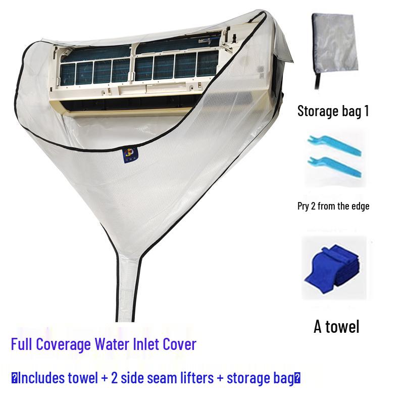Wall-Mounted Air Conditioner Cleaning Bag, 1-3 HP Universal Waterproof Dustproof Cover.