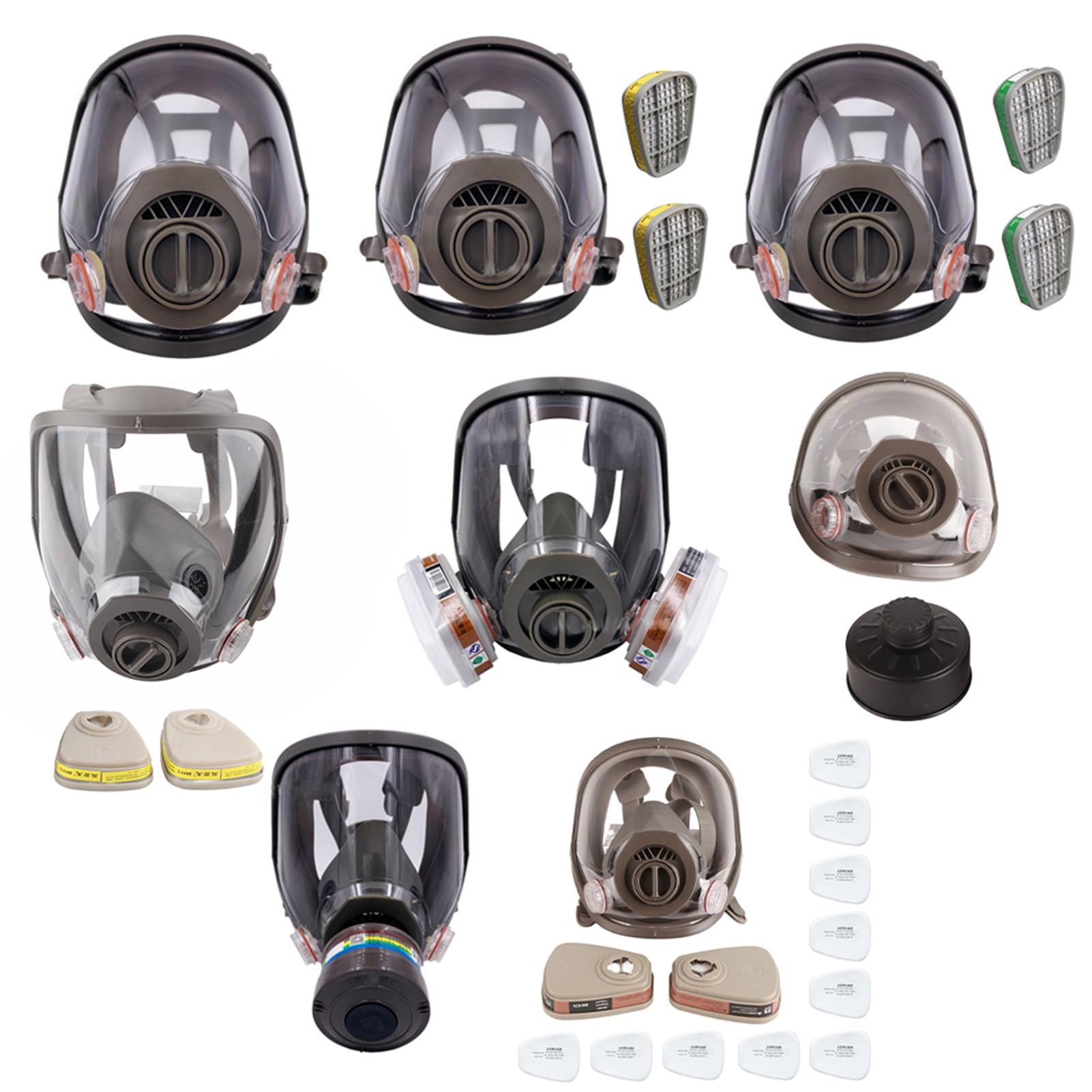 

6800 Full Face Gas Respirator Dustproof Silica Gel Mouth Muffle High Coverage for Paint Spray Chemic