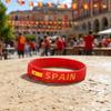Soccer Silicone Bracelet, National Flags Adjustable Wristbands with Snap Buckle for Sports Events, Soccer Party Supplies