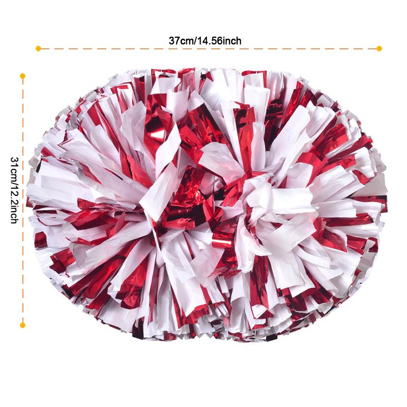 Cheerleader Pom Poms School Games Celebration Competition Vocal Dance Party Concert Match Ball Pompom Ball 2PC Party Decoration