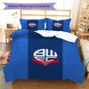Bolton Poster Bettwäsche Steppdecke Set Bettbezug Kissenbezug Heimdekoration Geburtstagsgeschenk (1 Bettbezug + 2 Kissenbezüge, ohne Füllung)