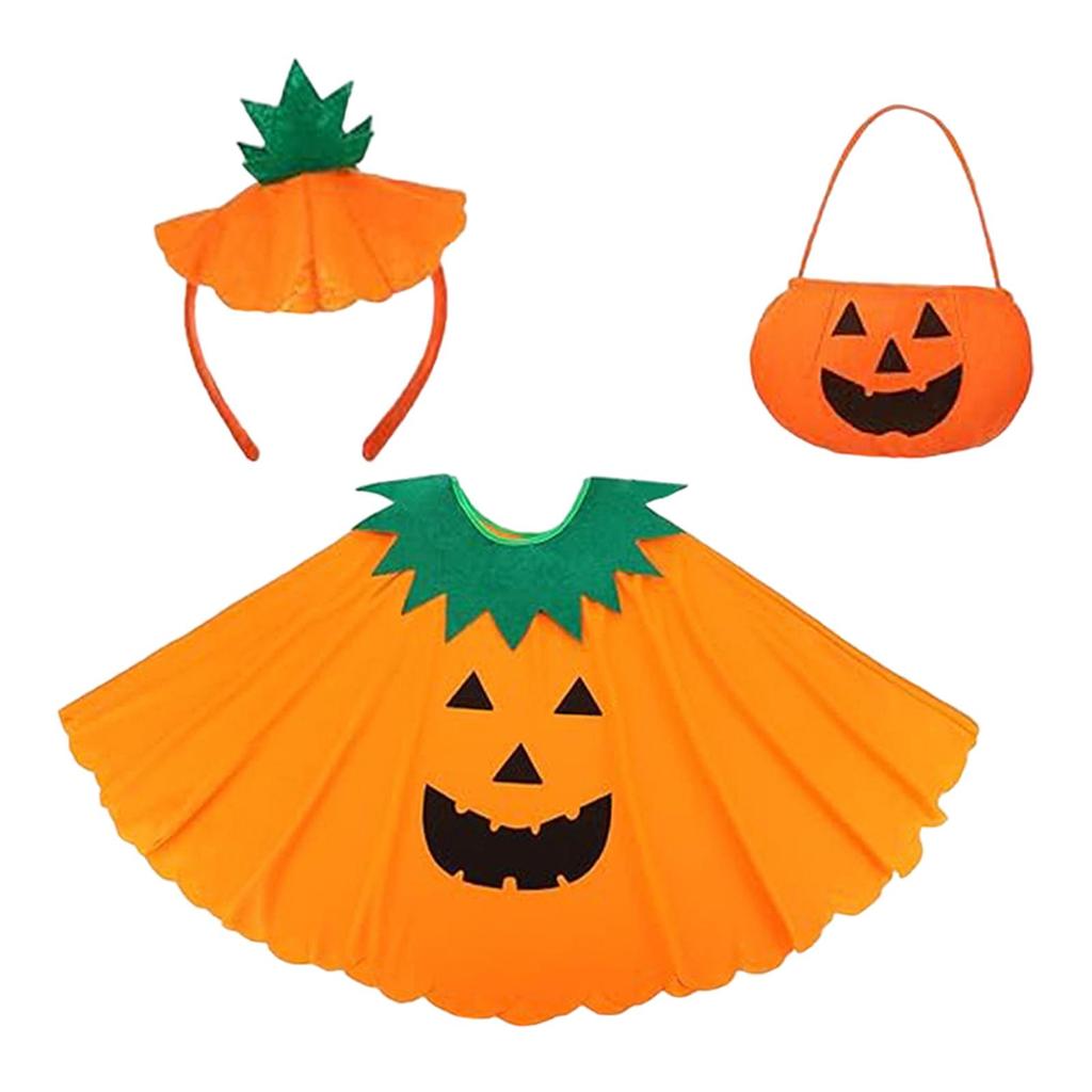 3x Halloween Pumpkin Costume Headpieces Headband for Cosplay Photo Props