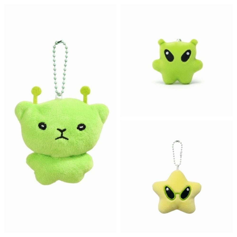 Cute Star Plush Backpack Pendant Mini Alien Cat Keychain Cartoon Mobile Phone Rope  Birthday