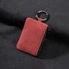 Large-Capacity Zipper Key Pouch Bag Key Cover Suede Leather Key Case  for Automotive Keys