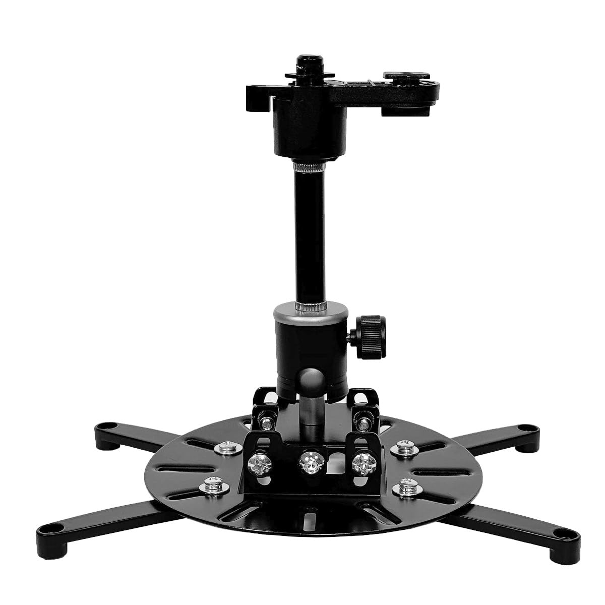 

Projector Ceiling Mounting Bracket Lighting Rail Dedicated Double Lock Load Capacity 2 Level Height Adjustment Angle Adjustment (Duct Rail) [Arm Type] чорний