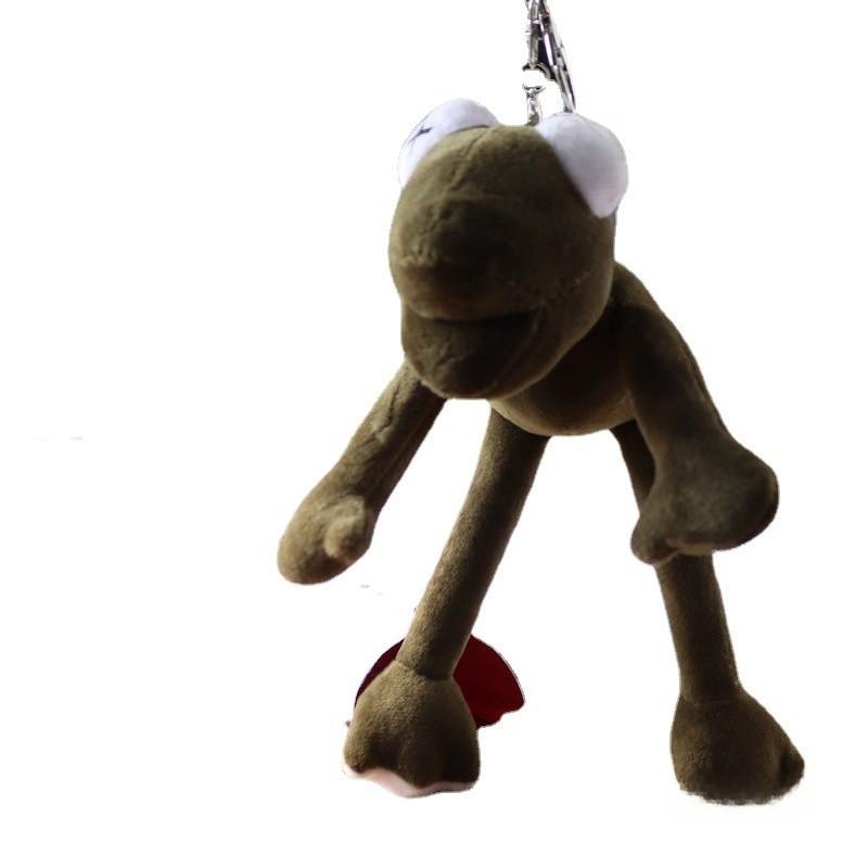 Plush Long Legged Frog Toy Keychain With Pp Cotton Filling For Kids And Collectors