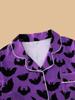 2025 Women's Long-Sleeve Pajama Set: Halloween Lapel Homewear for Spring & Autumn