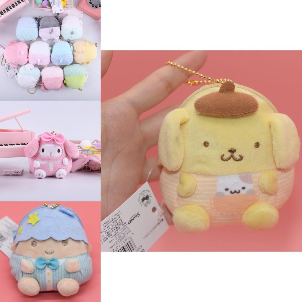 Adorable Kawaii Kuromi My Melody Plush Coin Bag And Soft Keychain Pendant Handbag Accessories