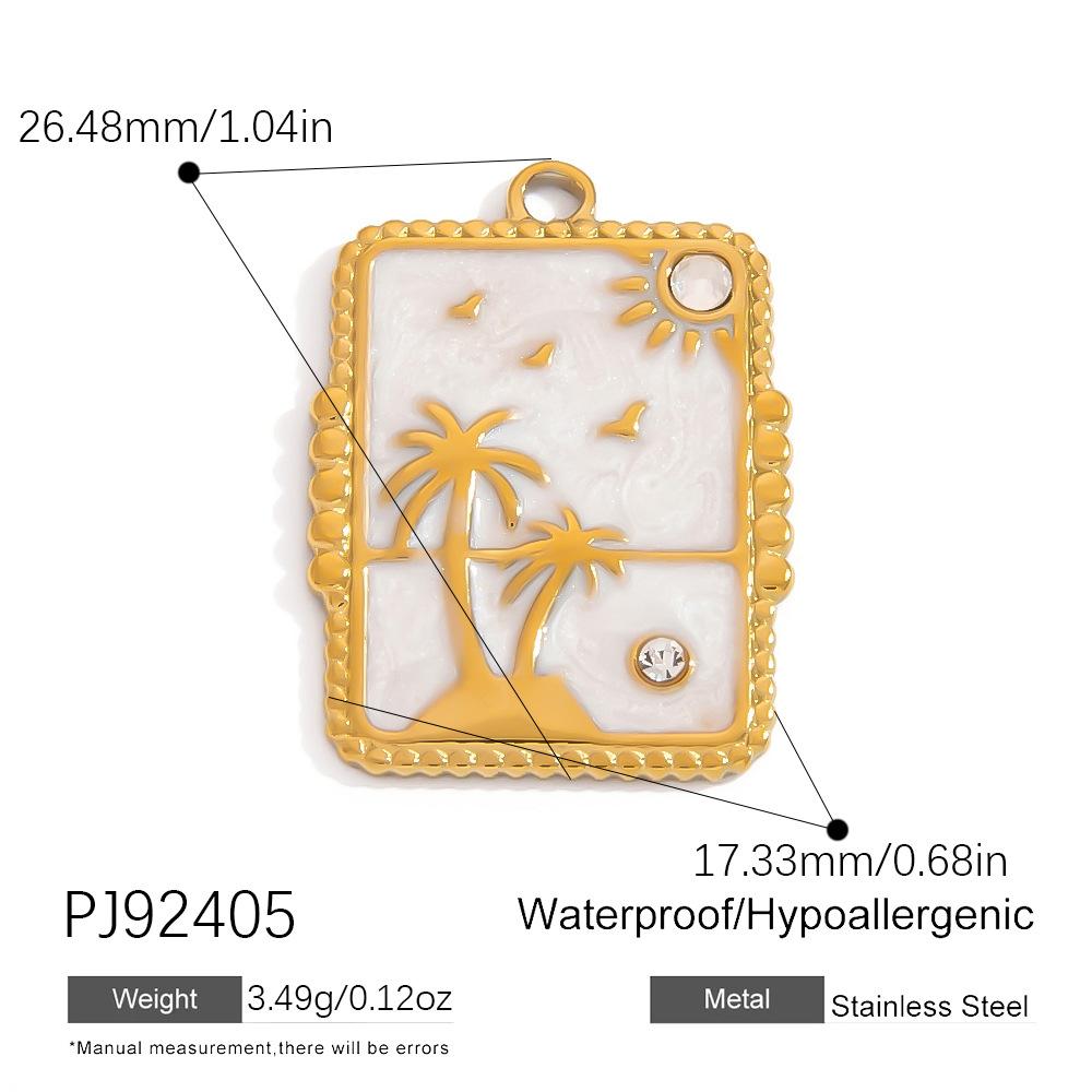 Stainless Steel DIY Jewelry Accessories Cartoon Enamel Pendant for Bracelets and Necklaces