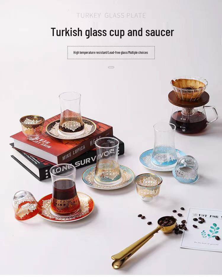 Tasse à café turque raffinée, élégante tasse à thé à motifs pour femmes