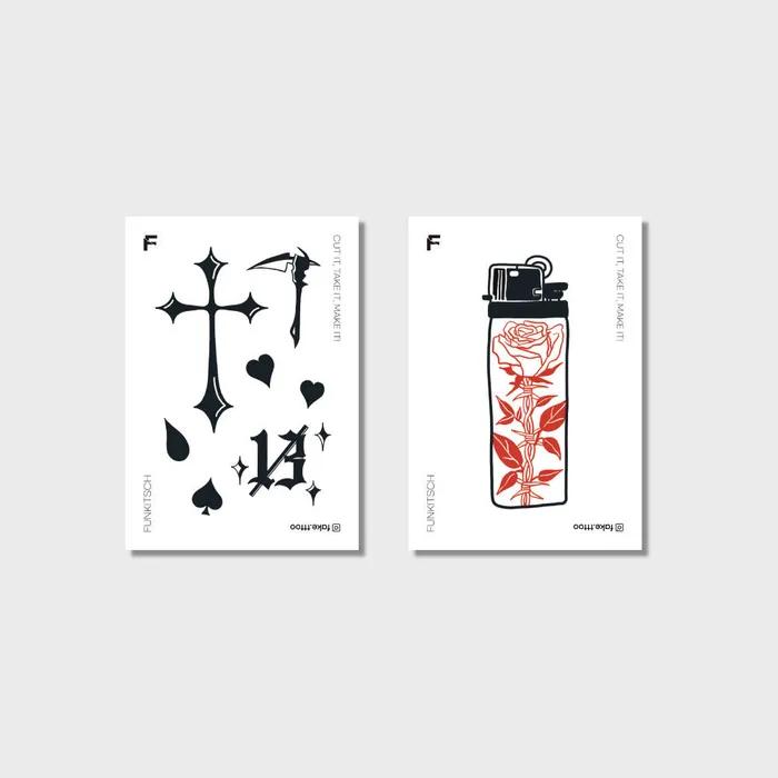 

13th-Rose Tattoo Sticker Set