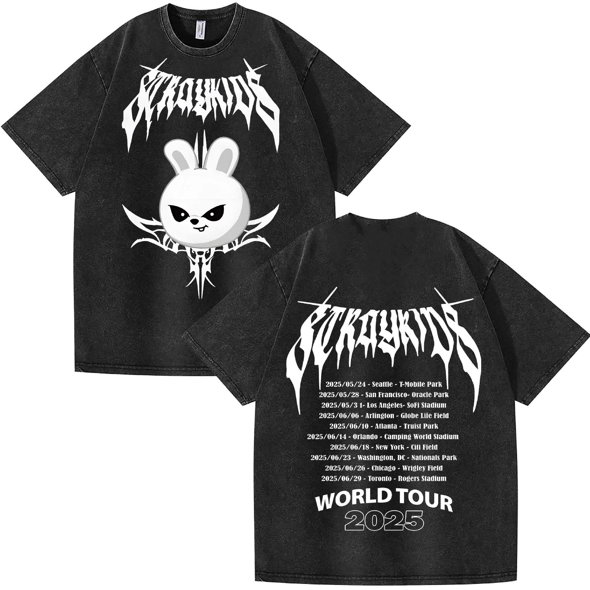 Stray Kids Concert Evil Skzoo Combination Peripheral Print Summer Short Sleeve S