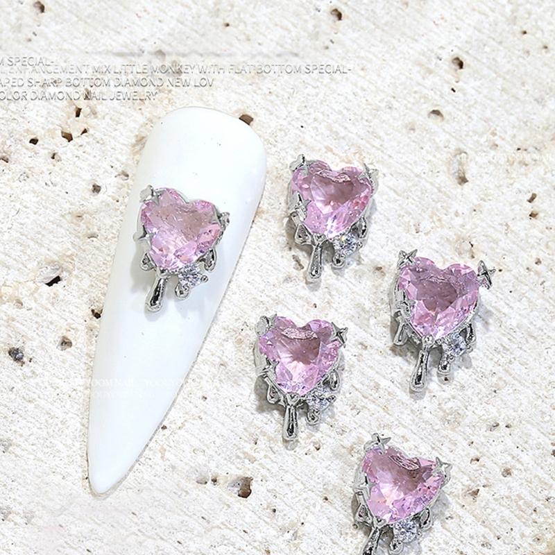 Nail Charms Exquisite 3D Accessories with Zircon DIY Nails Art Manicures for Salon or Home Use