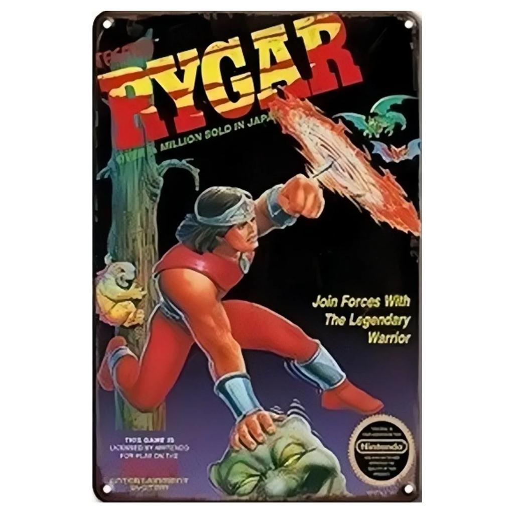 Retro klassisches Spiel Poster Metallplatte Blechschild Vintage Gamer Zimmer Kunst Aufkleber Dekor Plakette personalisierte Mann Höhle Dekoration