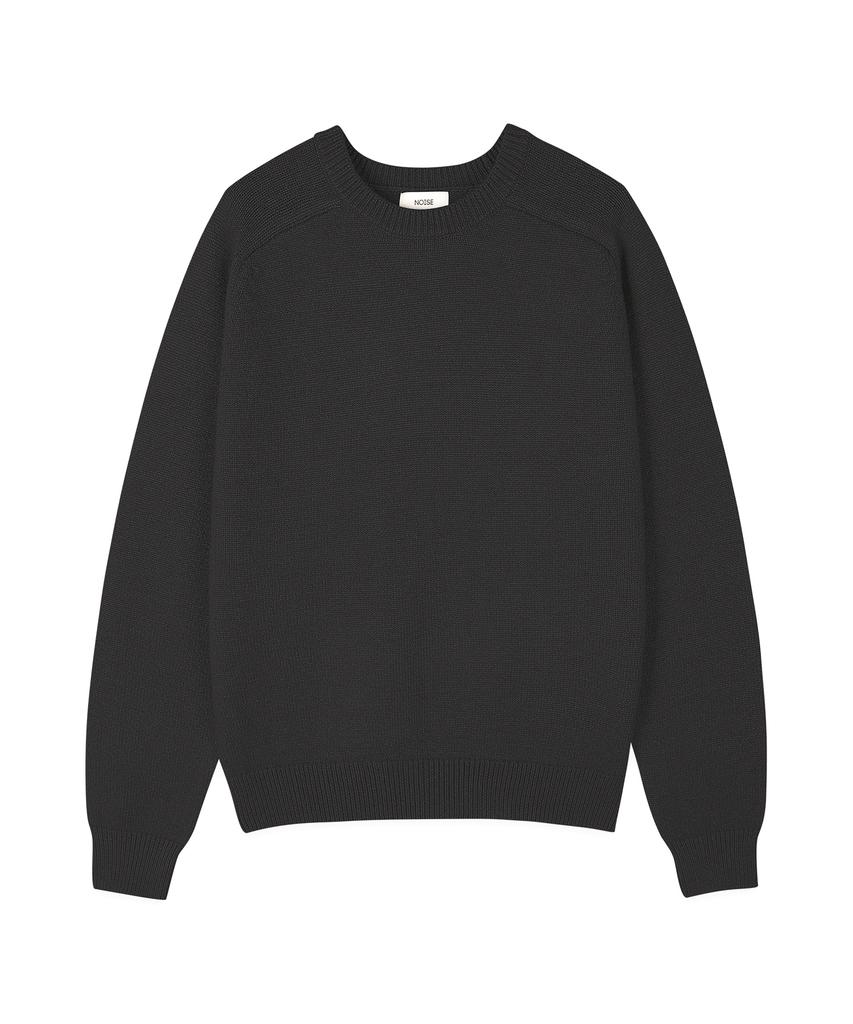 NOISE Essential Round Crop Knit - Black