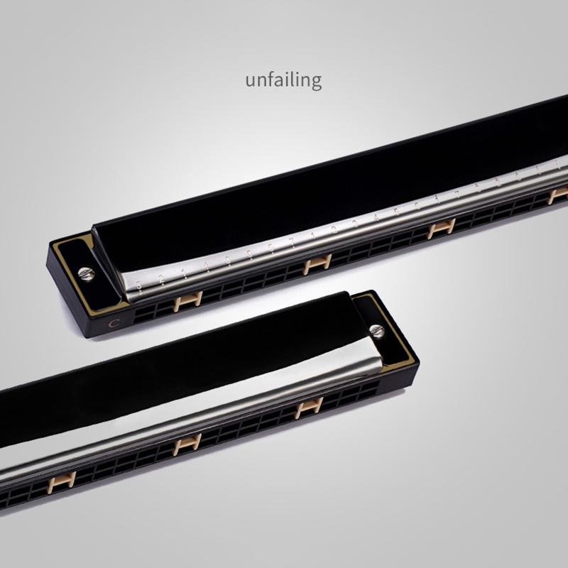 24-Hole Professional Harmonica for Beginners, Diatonic Double Tremolo Harmonica for Adults Music Student Teacher Gift