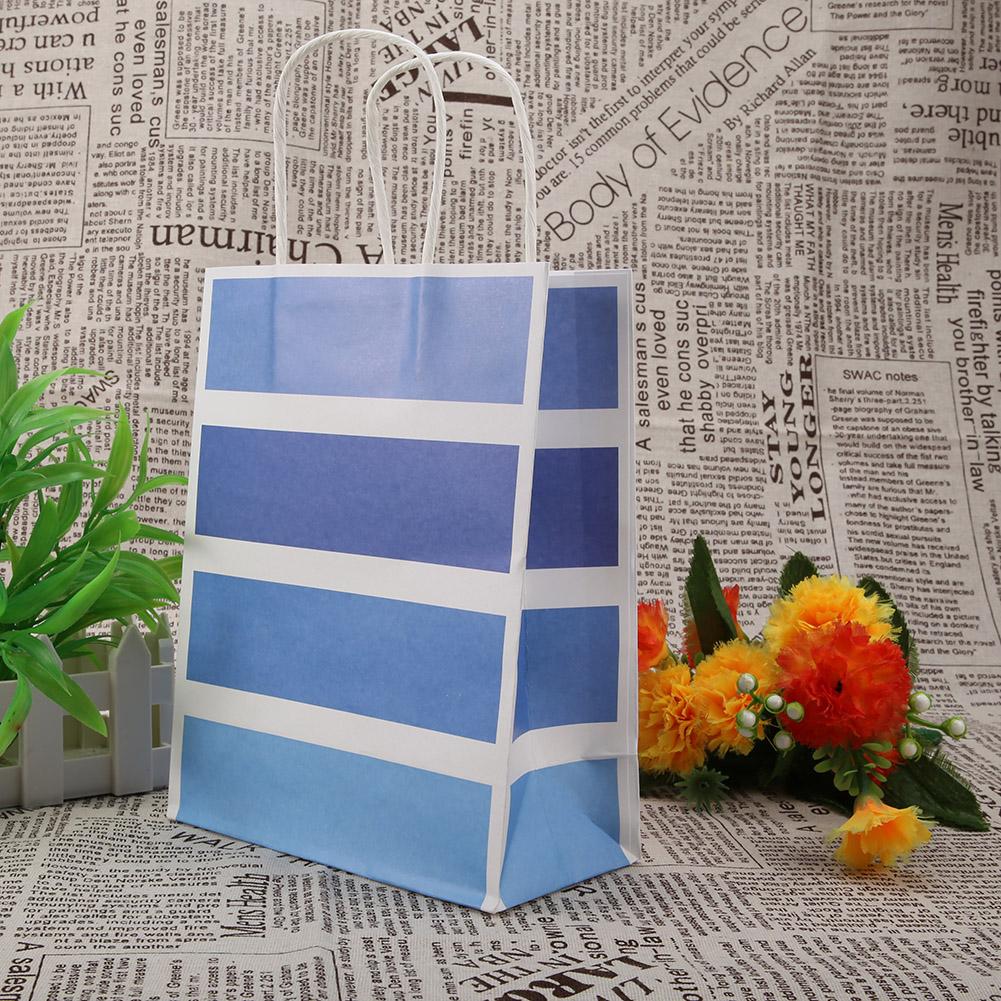 25 Stück Geschenktüte Kraftpapier für Hochzeit Gastgeschenktüte mit Henkel Rosa