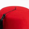 Tarboosh Hat with Black Tassels Ethnic Hat Folkloric Ottoman Turkish Fez Hat