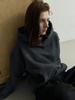 PIGMENT Oversized Double-Fleece Hoodie _ Charcoal