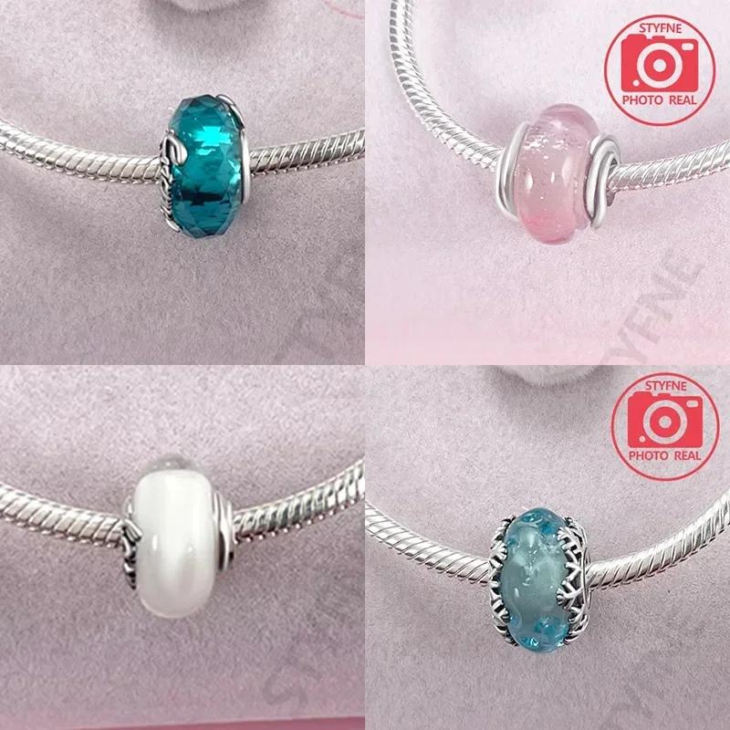 Coppereffervescence Murano Glass Original Colored Beads Fit Original Charm Bracelet Fine Jewelry Diy Giftsfor Women
