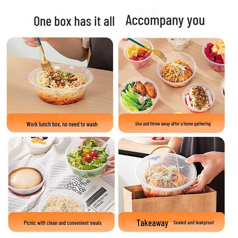 Disposable Transparent Meal Boxes with Lids