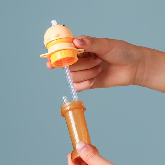 Yousheng Water Bottle Spout Conversion Cap with Straw Cartoon Dinosaur Drink Bottle Spout Adapter Universal Reusable Spill-Proof Juice Bottle