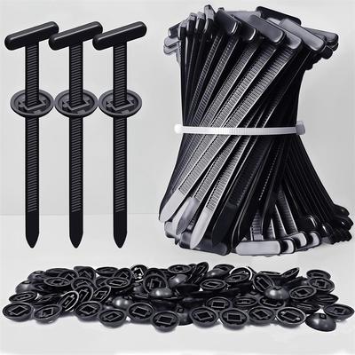100 Stück Nylon Kabelbinder Schnalle Auto Befestigungsschraube Ersatzclip Auto Kotflügel Kofferraum Motorschutz Panel Kabelmanagement Sicher