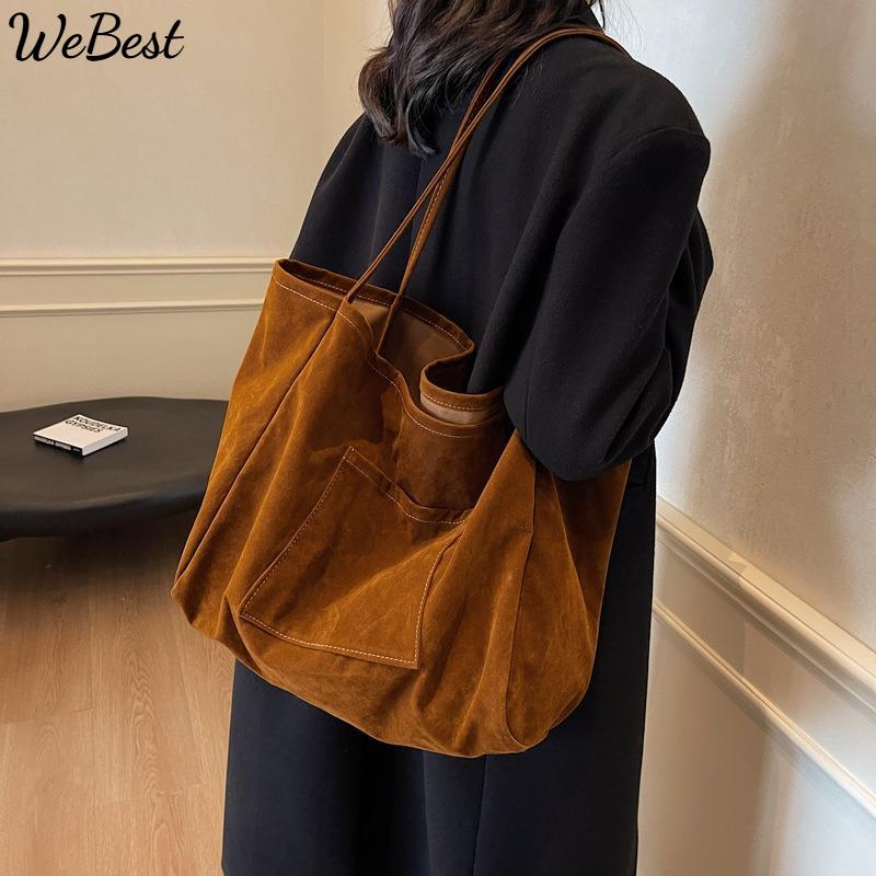 

Shoulder Large Capacity Bags Bags Women 2025 Commuter Tote Bags коричневый