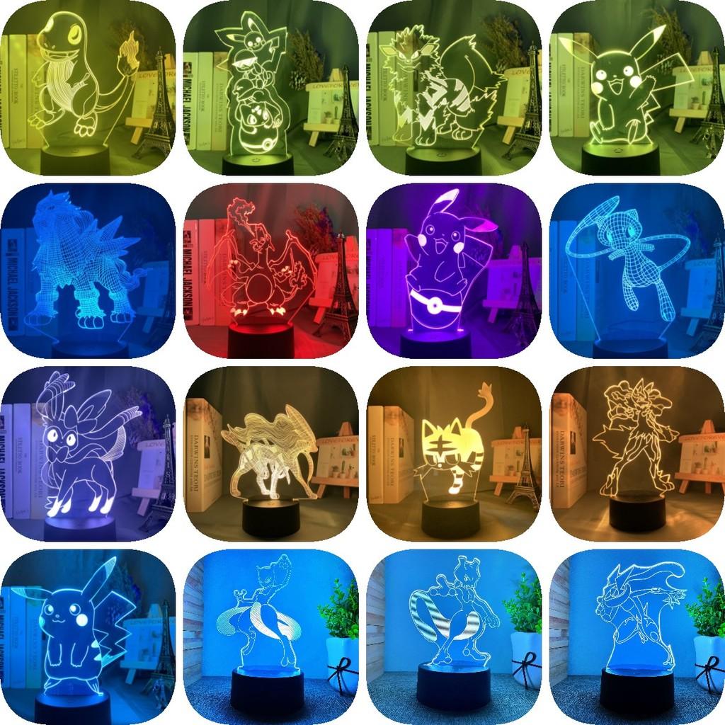 3d Characters Usb Night Light Touch Change Color Seven Colors Lamp Table