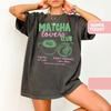 Matcha Lovers Club Print Comfort TShirt Cafe Aesthetic Graphic Unisex Y2K Shirt Cute Green Tea Shirt Gift for Women Streetwear