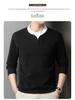 Men’s 2025 Autumn/Winter Long Sleeve Double Collar Patchwork Sweatshirt