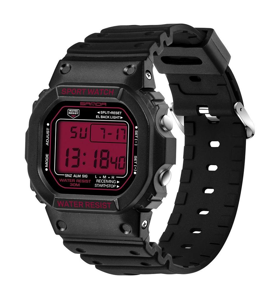 Sanda Multifunktionale Wasserdichte Leuchtende Sportuhr für Männer und Frauen - Modische Elektronische Studentenarmbanduhr