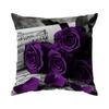 1Pc Purple Rose Pillow Cover For Home Living Room Bedroom Sofa Office Decorative Pillowcase Soft Throw Pillows 45X45Cm