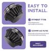 Authentic Mini Dirt Bike Atv Motorcycle Carburetor Interface Air Filter 52/54MM For 47Cc 49Cc Super Pocket Bike Upgrade Kit Blac