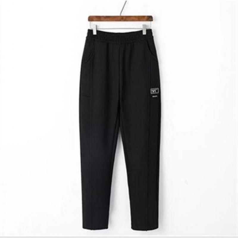 

2026 Spring & Autumn Chenille High-Waisted Elastic Casual Pants for Middle-Aged & Elderly Women 3XL (105-120jin) чёрный
