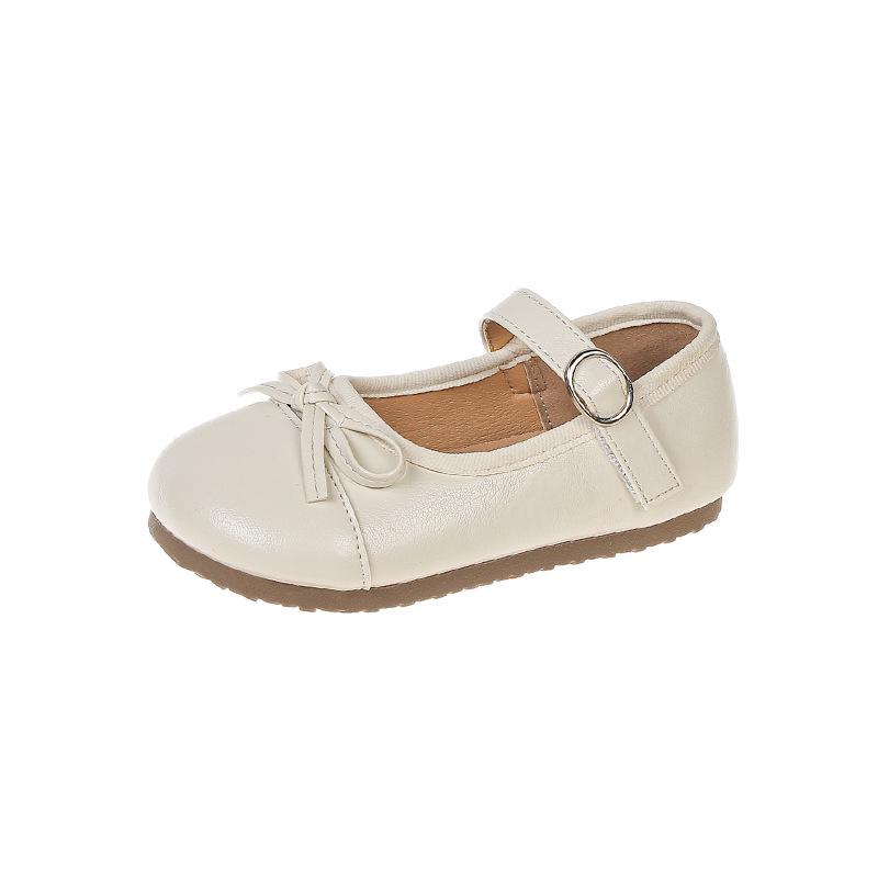 Girls' Black Leather Princess Shoes - Versatile Spring/Autumn Performance Shoes In Medium/Large Sizes