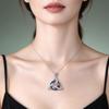 12 Birthstone Knot Necklace Colorful Crystal Trinity Knot Triquetra Pendant For Women Irish Jewelry