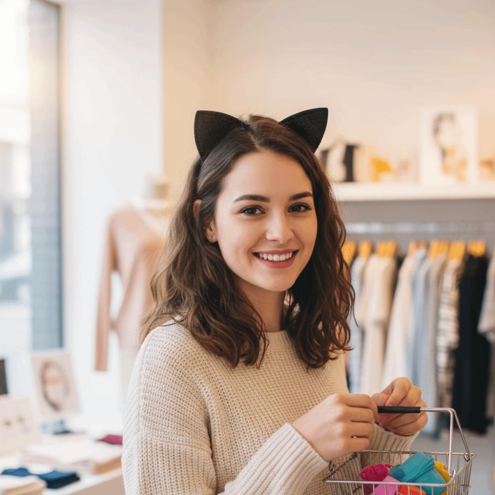 Universal Cat Ear Hair Hoop Shinny Cosplay Cat Ear Headpiece Cute Dress Up Head-wear Photo Props
