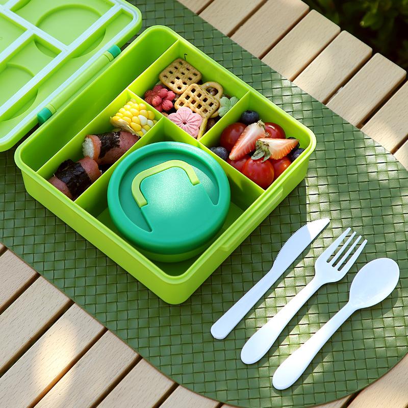 Creative Building Blocks Lunch Box Picnic Salad Bento Box Microwave Available Heating Student School Office Fruit Food Container
