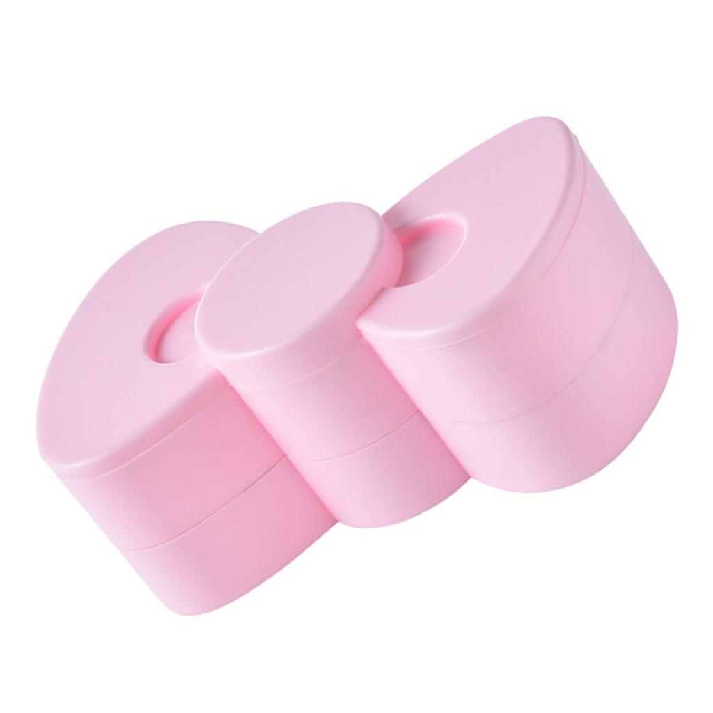 Double Layer Rotating Jewelry Storage Box Small Jewelry Tray Bowknot Case Women Jewelry Earring