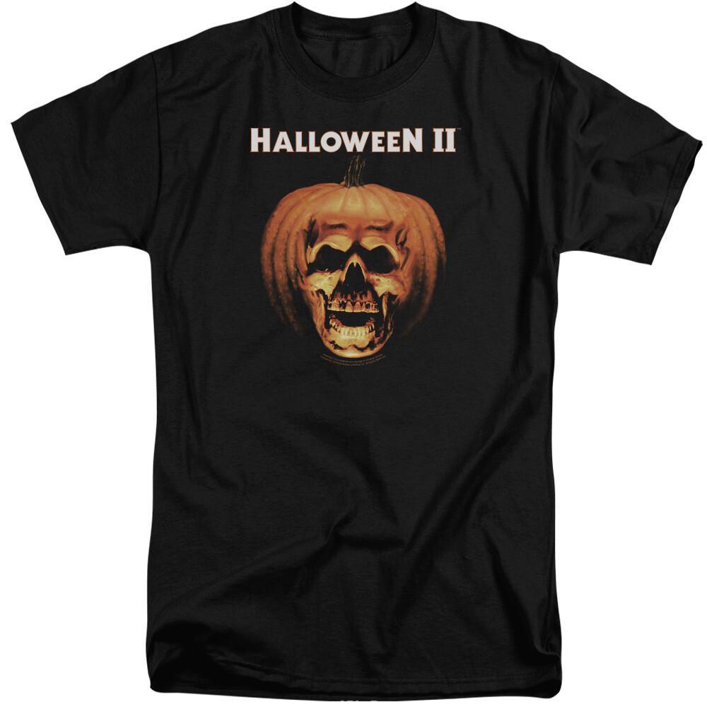 Halloween Tall T-Shirt Skull in Pumpkin Black Tee S разноцветный