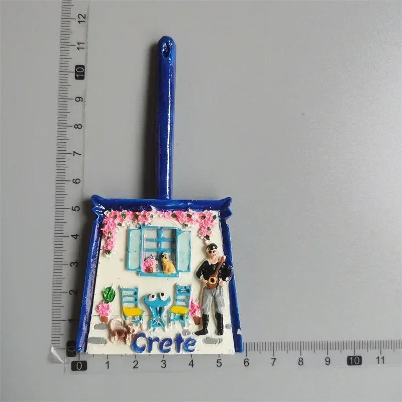 Griechische Touristen-Souvenirs Kühlschrankmagnet Griechenland Flagge Samurai Spartanischer Helm Handbemalung Magnetische Kühlschrankaufkleber Geschenkideen