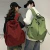 Waterproof Nylon Unisex Backpack 15.6 Inch Laptop Backpacks Women Travel Bookbag Solid Color School Bag for Teenage Girls
