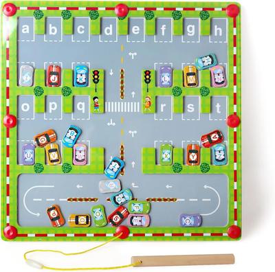 Montessori Magnetic Alphabet Maze Letter Puzzle  Gifts for Kids Parking Lot Puzzles for Children Preschool Girls Toys for Kids