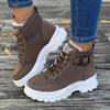 Fashion Plush Lined Warm Snow Boots, Casual Versatile Fall And Winter Warm Snow Shoes, Wear-resistant Non-slip Snow Shoes