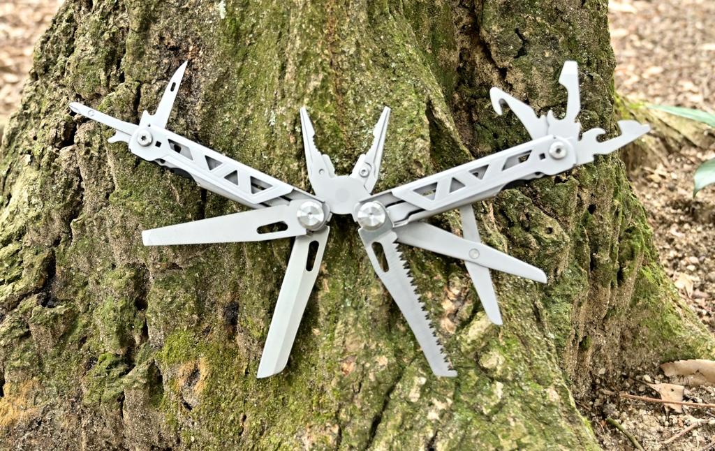 Outdoor Multi-function Multi-tool, Stainless Steel, Foldable, Instruction Manual Included