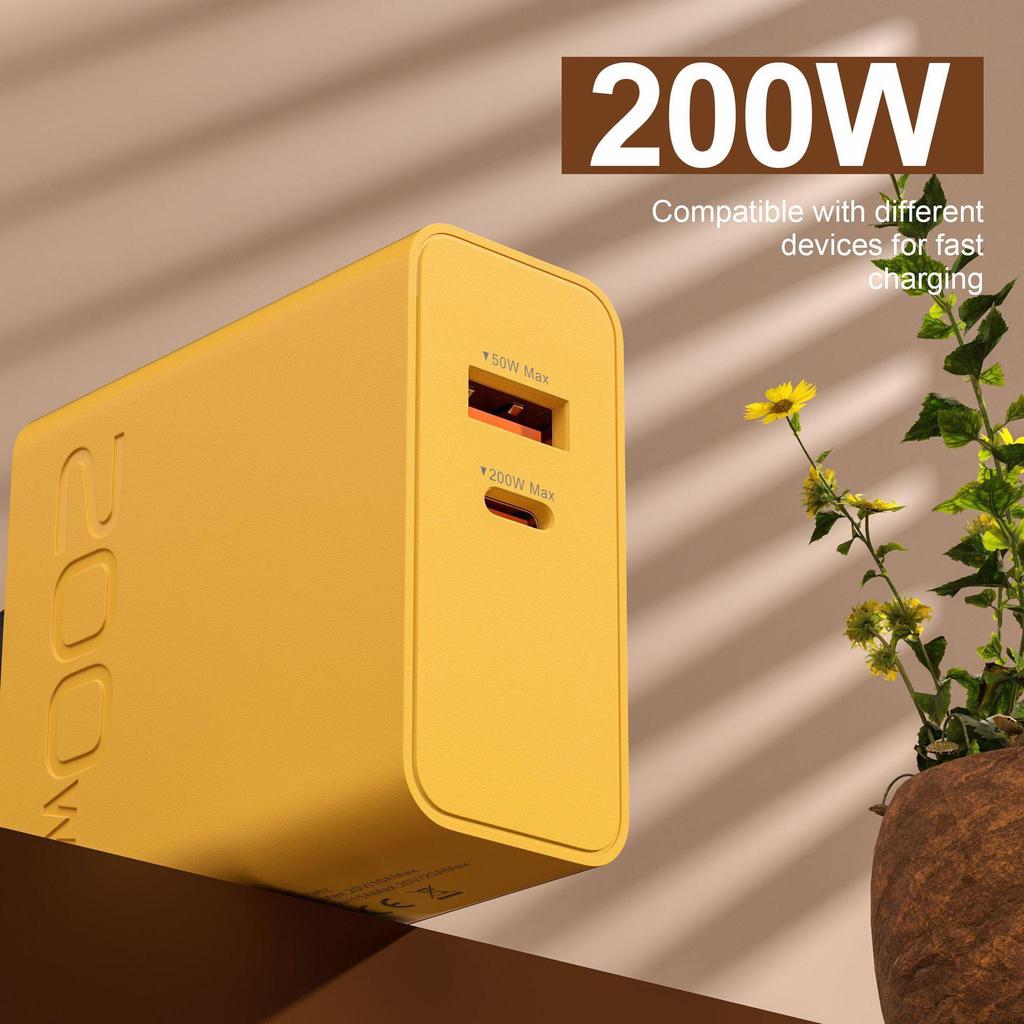 200W Super Fast USB-C Charger for Apple, Huawei, Samsung