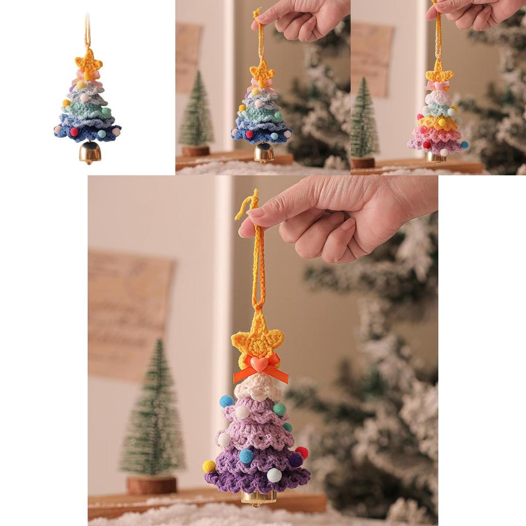 Wool Crochet Christmas Tree Decorations For Cars And Home Holiday Decorations