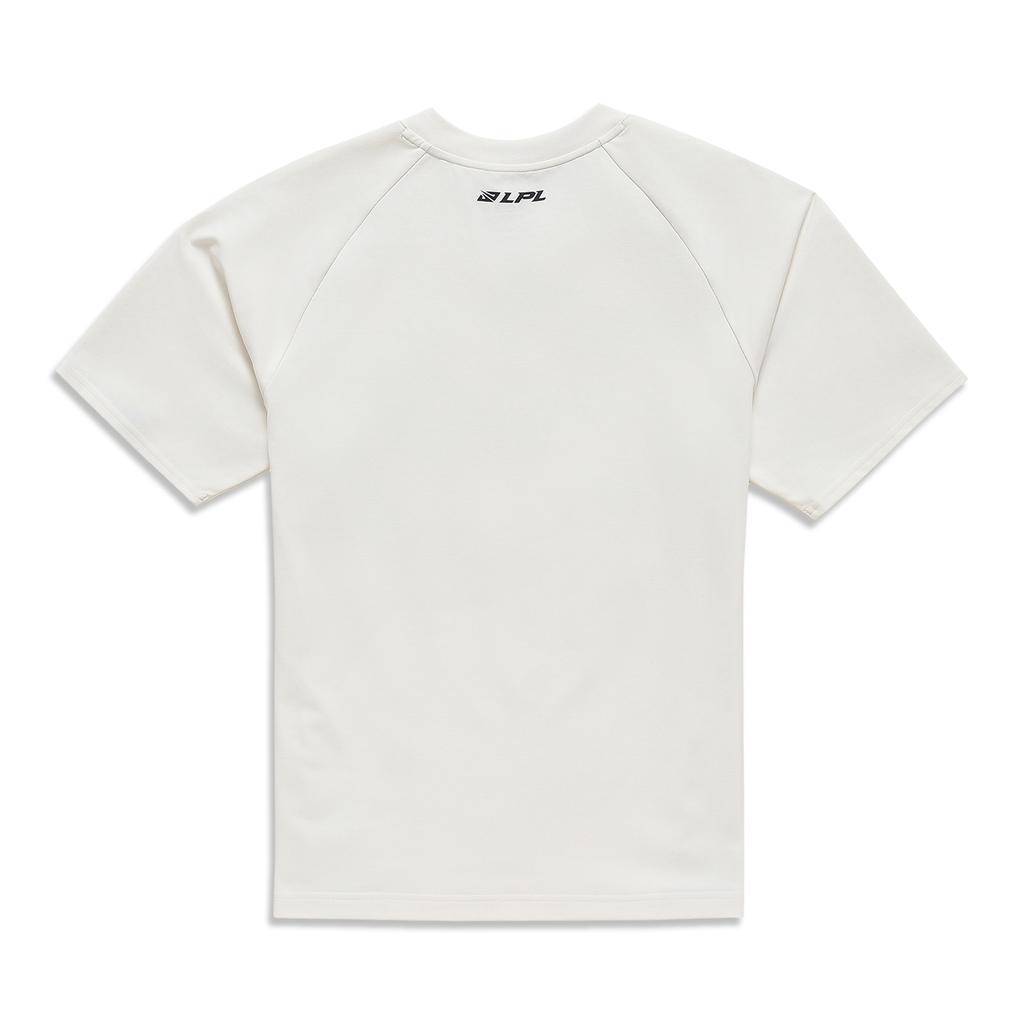 Li Ning Série Vida Esportiva Série E-Sports Logo com Letra Gola Redonda Pulôver Manga Curta Camiseta Temporada 2024 Equipe IG Camisetas Unissex ATSU643-1